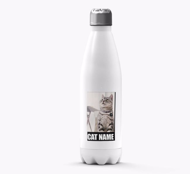 'Best Cat in the World'- Personalised Photo Upload {breedFullName} Water Bottle